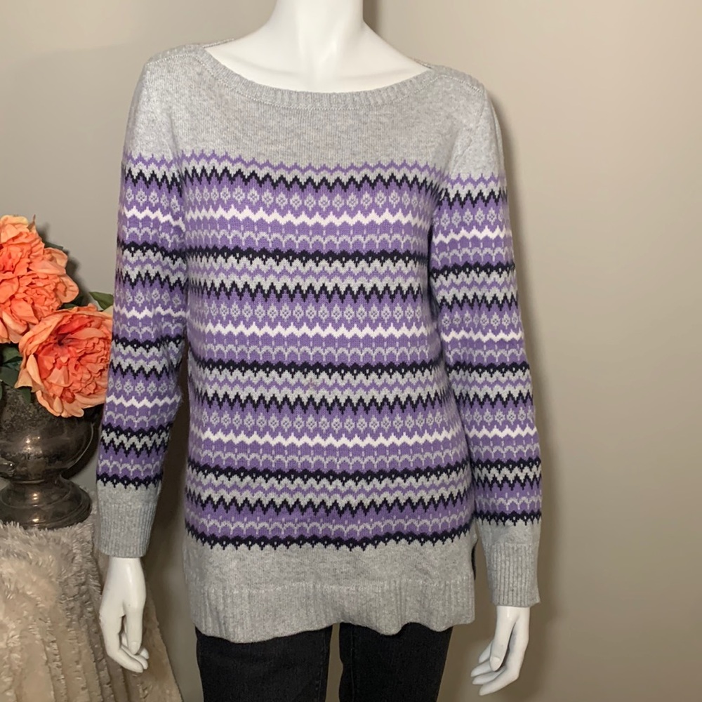 Talbots Fair Isle Sweater Small